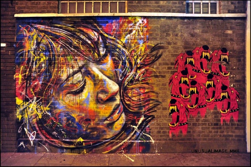 Ejemplos de arte callejero increíble por David Walker