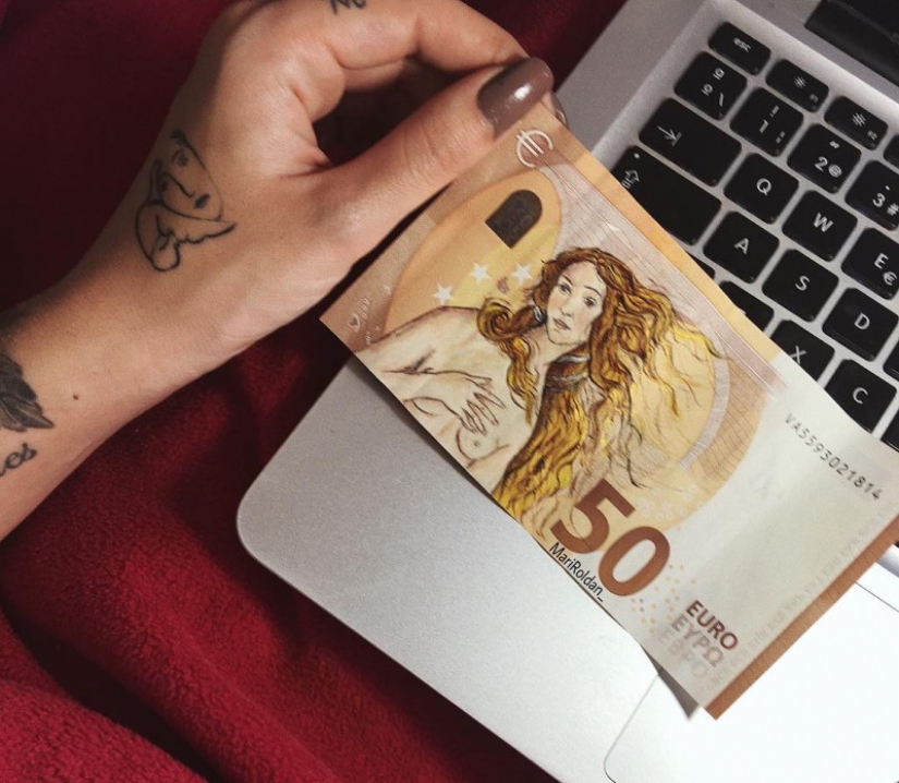 El arte vale más que el dinero: el Español dibuja los patrones elegantes en los billetes de 50 Euros