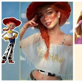 El artista español Tati Lunas y sus realista y hermosa chica caracteres