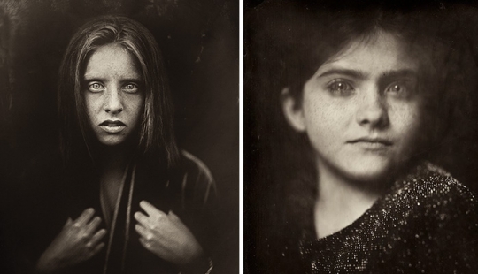 El fotógrafo toma retratos sombríos con un método de disparo de 170 años