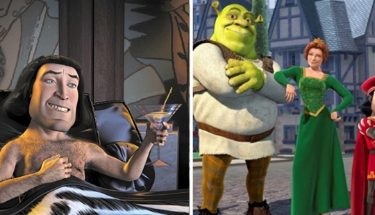 En la caricatura "Shrek" encontró una escena "adulta" con una calificación X