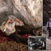 Ermitaño serbio de 70 años salió a vacunarse