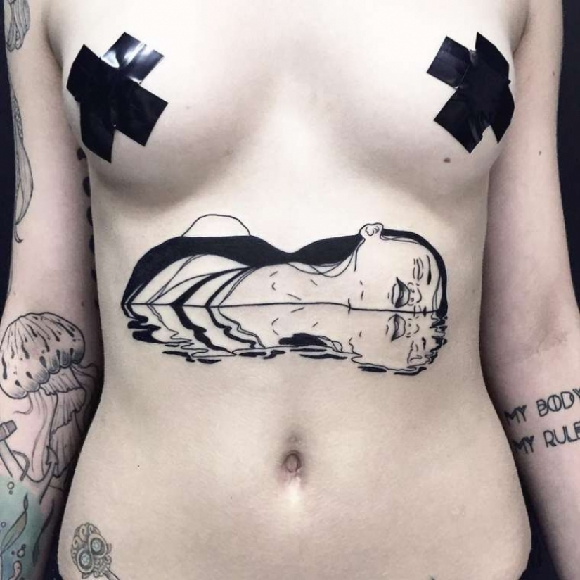 Erotic and dark tattoos from a French artist