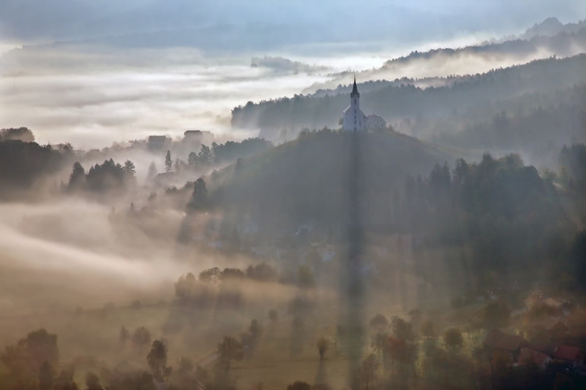 Eslovenia a partir de la altura de vuelo de los pájaros
