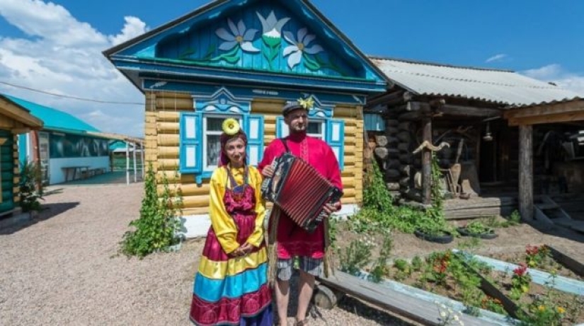 Fairy-tale houses in Russian villages