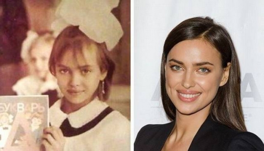 Famous supermodels as a child