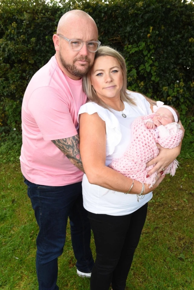 Farewell to a dream: the couple spent two weeks with their stillborn daughter before burying her