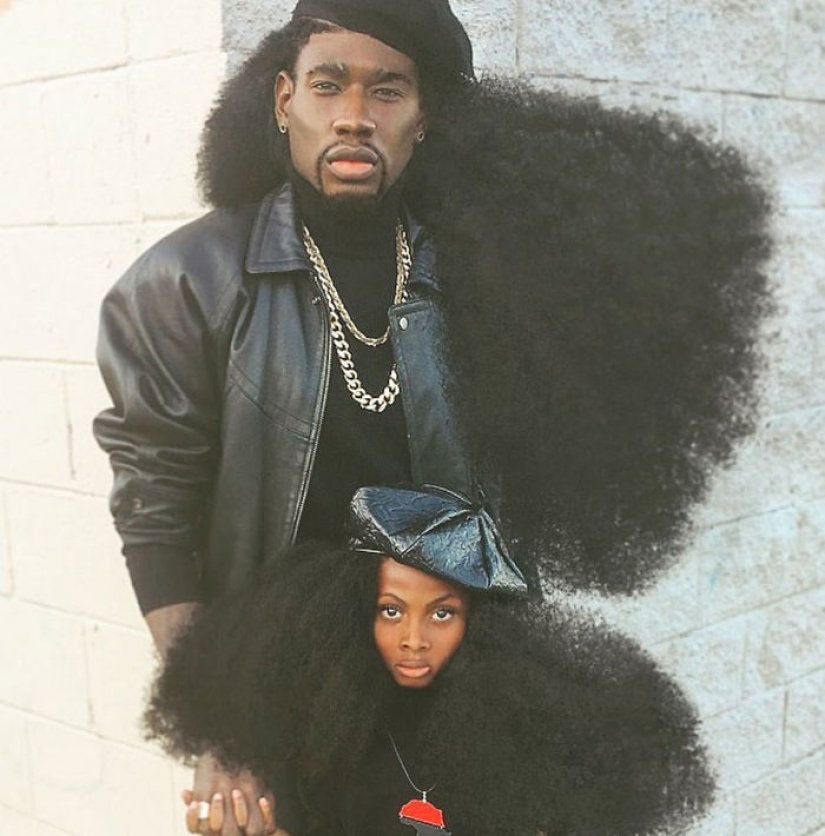 Father, daughter and their amazing hairstyles