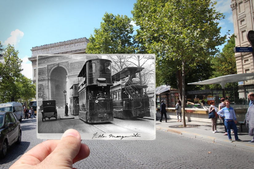 Fotógrafo francés combina fotos antiguas y nuevas de París