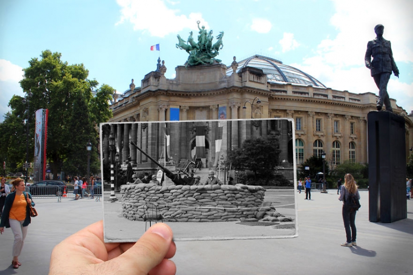 French photographer combines old and new photos of Paris