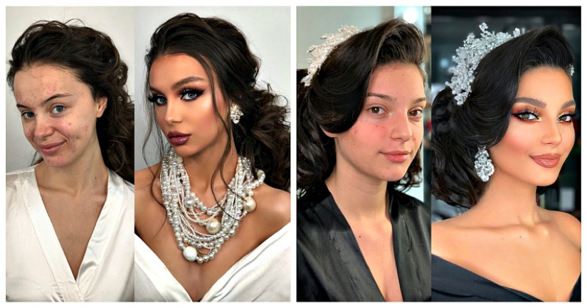 From Cinderella to Princess: the amazing transformation into a bride with makeup