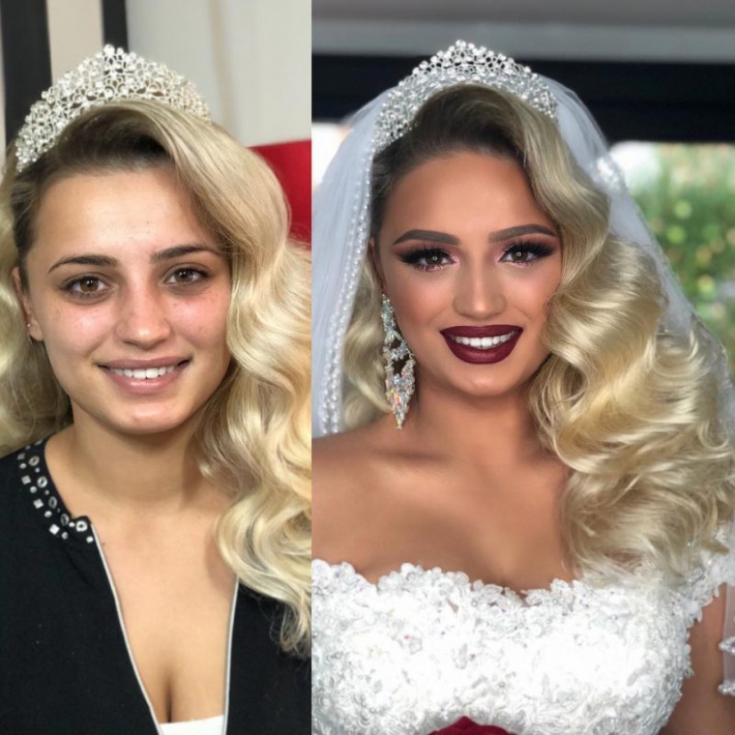 From Cinderella to Princess: the amazing transformation into a bride with makeup