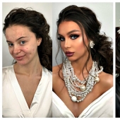 From Cinderella to Princess: the amazing transformation into a bride with makeup