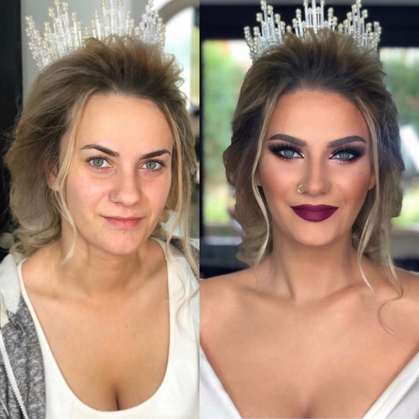 From Cinderella to Princess: the amazing transformation into a bride with makeup