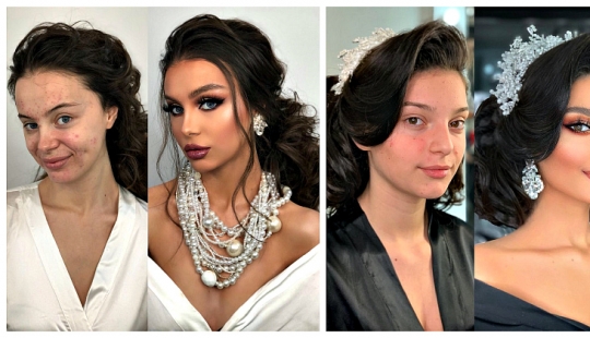 From Cinderella to Princess: the amazing transformation into a bride with makeup