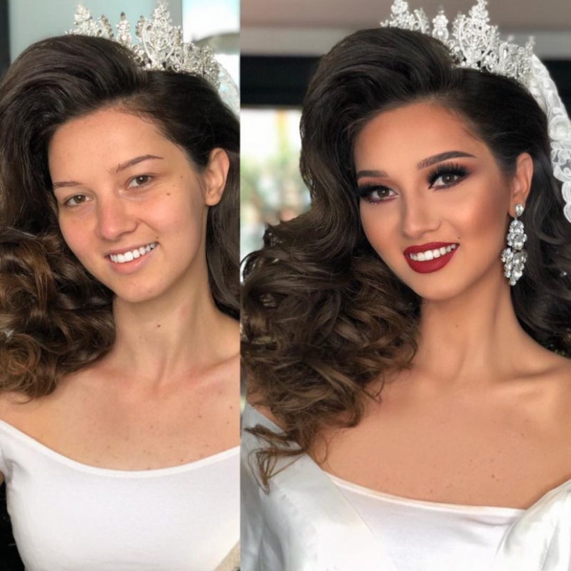 From Cinderella to Princess: the amazing transformation into a bride with makeup