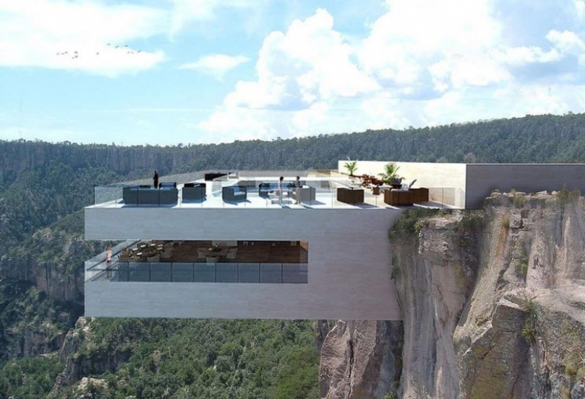 From the height of bird flight: an exciting project bar on the rock