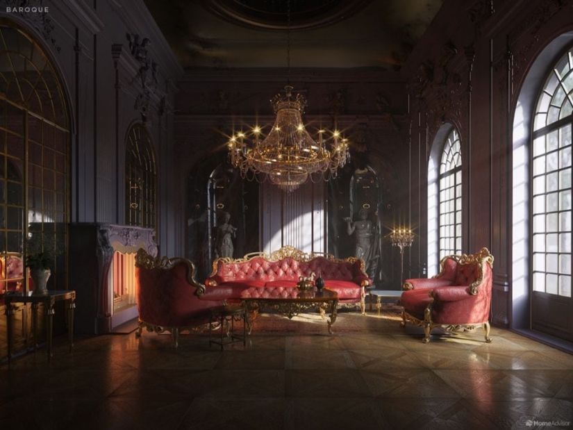 From the Renaissance to postmodernism: 500 years of interior design living room
