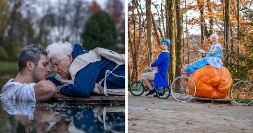 Funny grandmother and grandson have become Internet stars