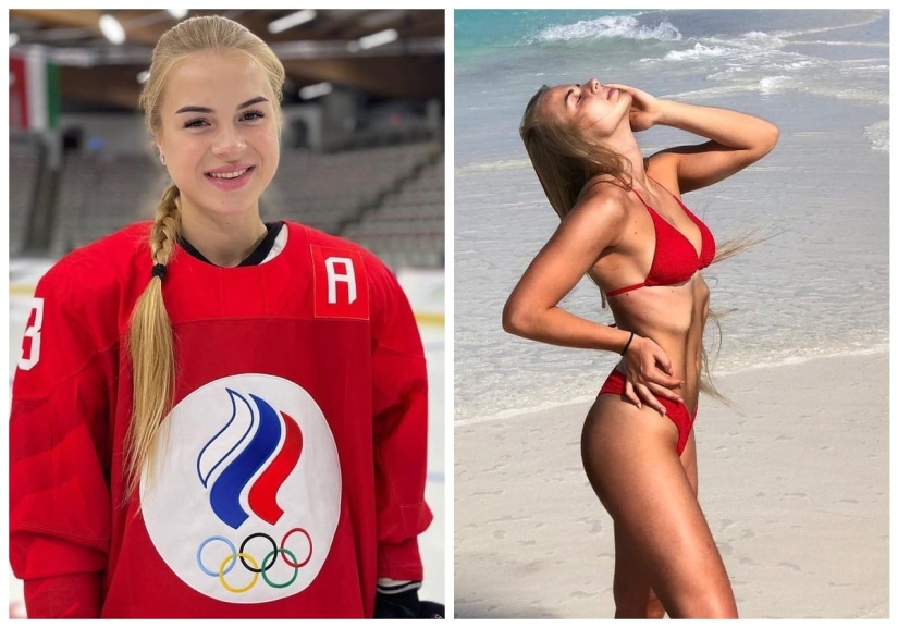 Girls and hockey: 5 charming Russian hockey players in uniform and without