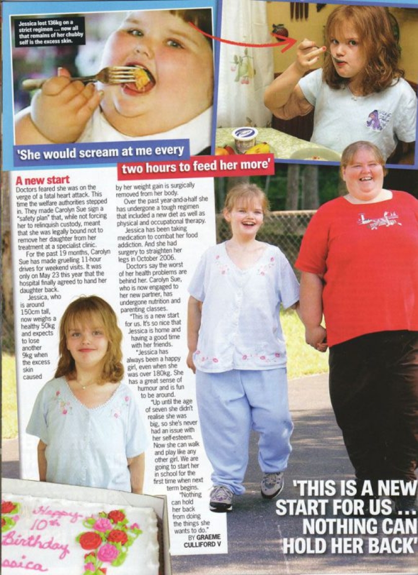 Gone junk food, or How to put in order child, weighing 200 kg