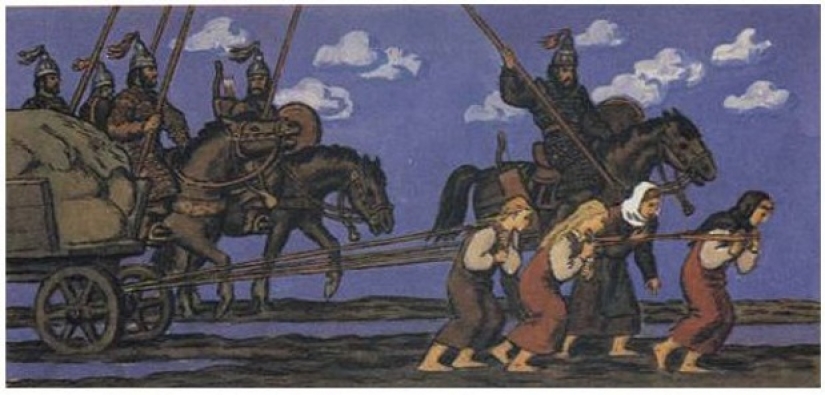 Grande como obry: ¿quiénes fueron los Ávaros, zaprjagaevii las mujeres Eslavas en el carro, en lugar del buey