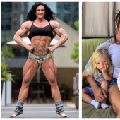 Granny-Hulk: a woman with steel muscles is happy to nurse her grandchildren