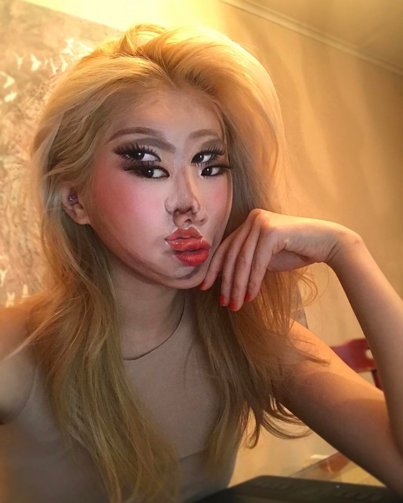 Hermosas quimeras: maquilladora de Corea explota el cerebro con ilusiones ópticas de maquillaje