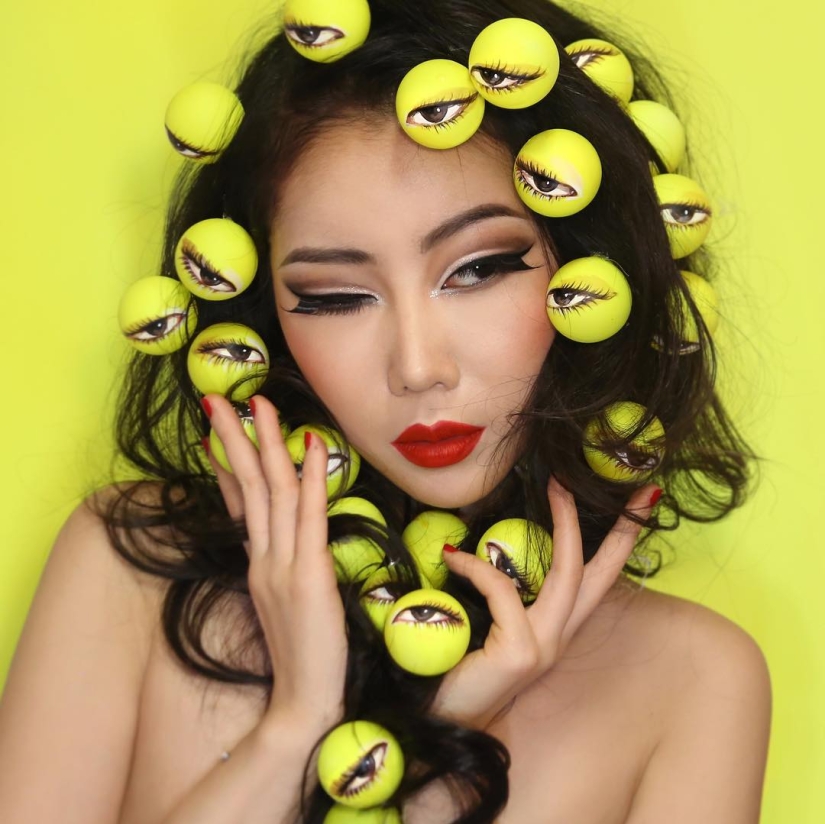 Hermosas quimeras: maquilladora de Corea explota el cerebro con ilusiones ópticas de maquillaje