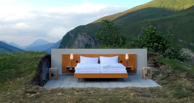 Hotel sin paredes y techo con la mejor vista de los Alpes suizos