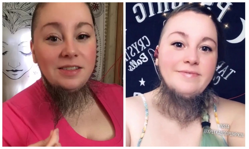 Hottabych, is that you? Why is a girl with a beard proud of thick facial hair