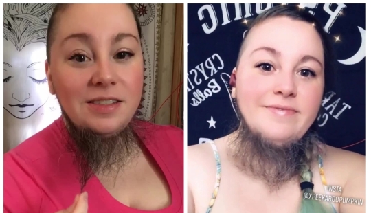 Hottabych, is that you? Why is a girl with a beard proud of thick facial hair