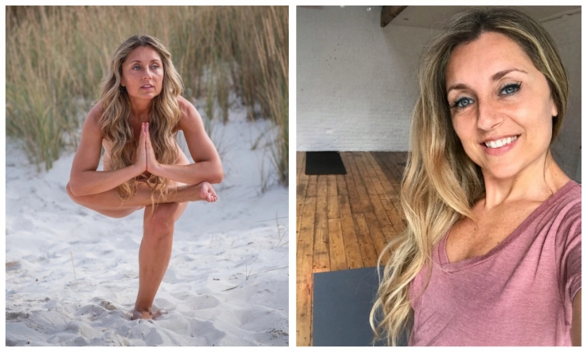 How an Italian woman helps to cope with stress with the help of "naked" yoga