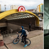 How do the residents of Omsk use their only metro station?