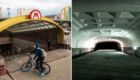 How do the residents of Omsk use their only metro station?