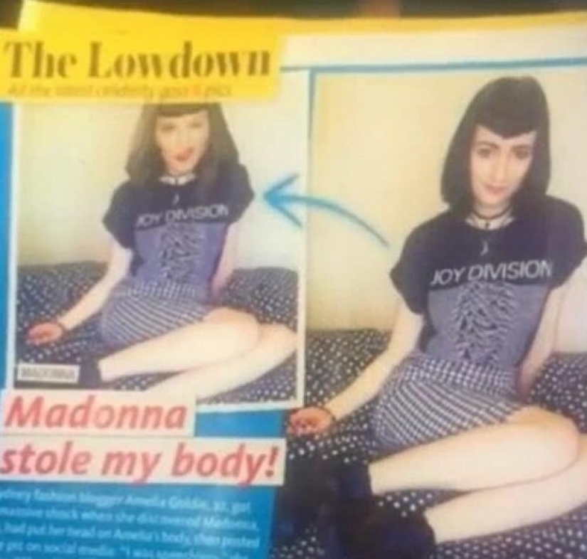 How Madonna stole the body of a young girl