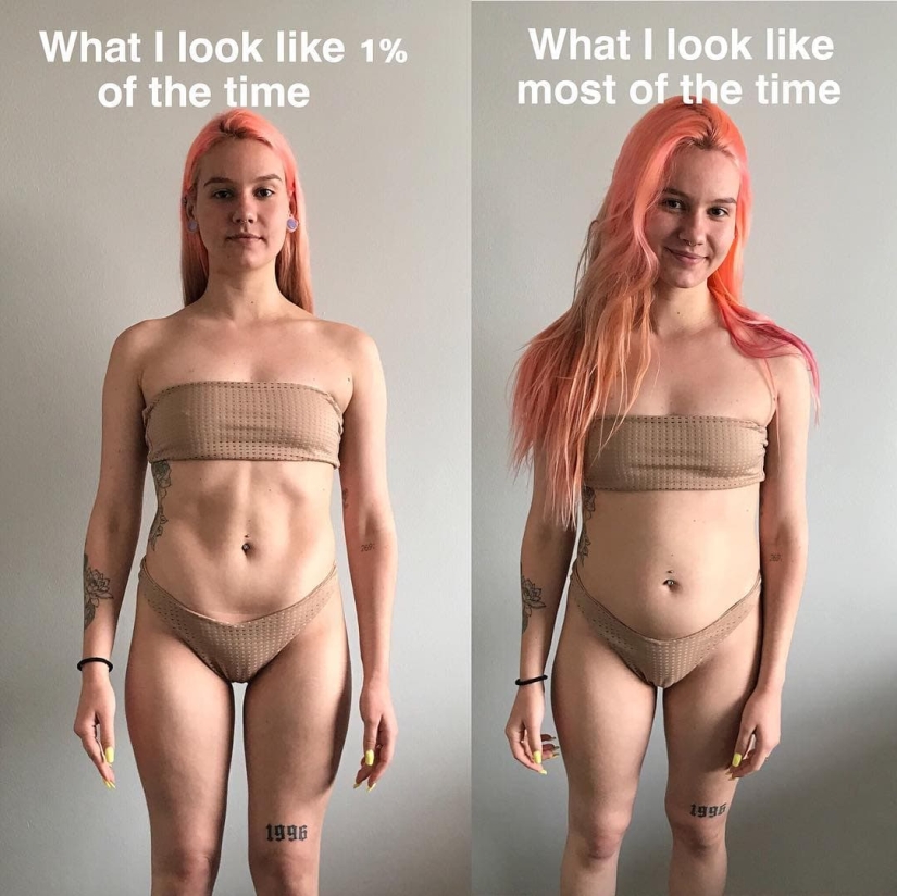 How we are deceived on Instagram: 25 examples of an honest fitness blogger