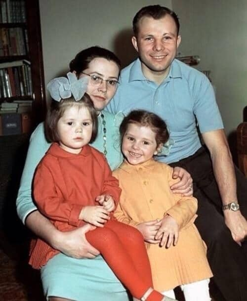How were the fates of Gagarin's children and grandchildren