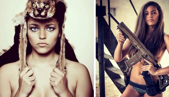 Huntress vende sus fotos eróticas con animales sacrificados por el bien de la protección de la naturaleza