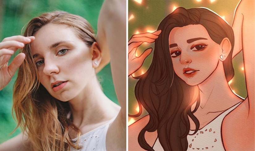 "I'm an artist, I see it that way!": 16 talented illustrators redraw portraits of girls