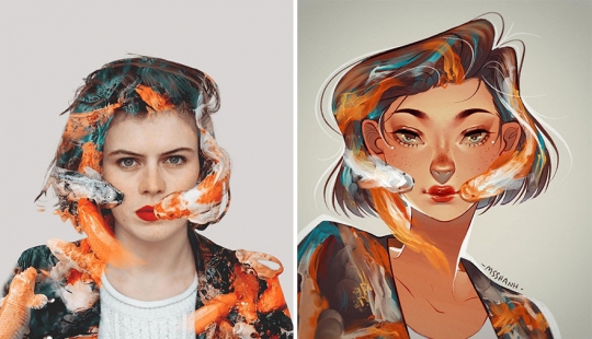 "I'm an artist, I see it that way!": 16 talented illustrators redraw portraits of girls