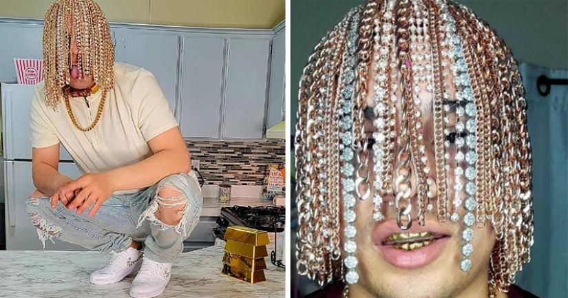 "In a rich way": the rapper from the USA put competitors behind his belt, replacing his hair with gold chains