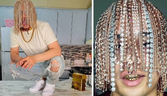 "In a rich way": the rapper from the USA put competitors behind his belt, replacing his hair with gold chains