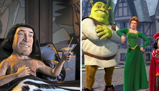 In the cartoon "Shrek" found an "adult" scene with an X rating