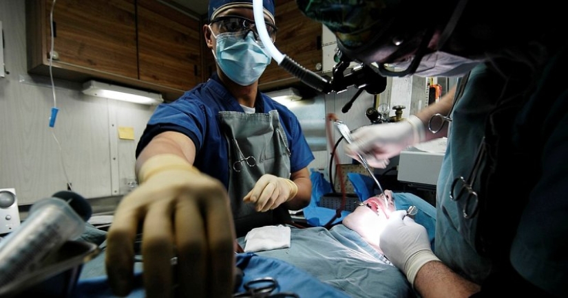 In the USA, surgeons removed a tooth that grew in a man's nose