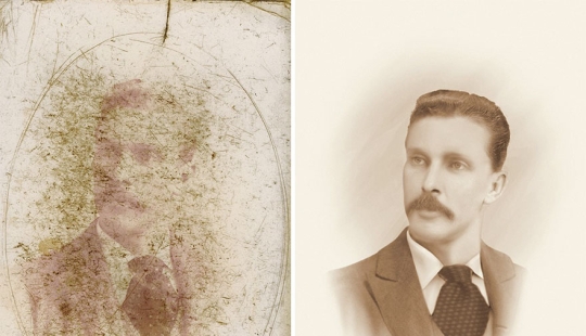 Incredible examples before and after restoring old photos from a Ukrainian retoucher Incredible examples before and after restoring old photos from a Ukrainian retoucher