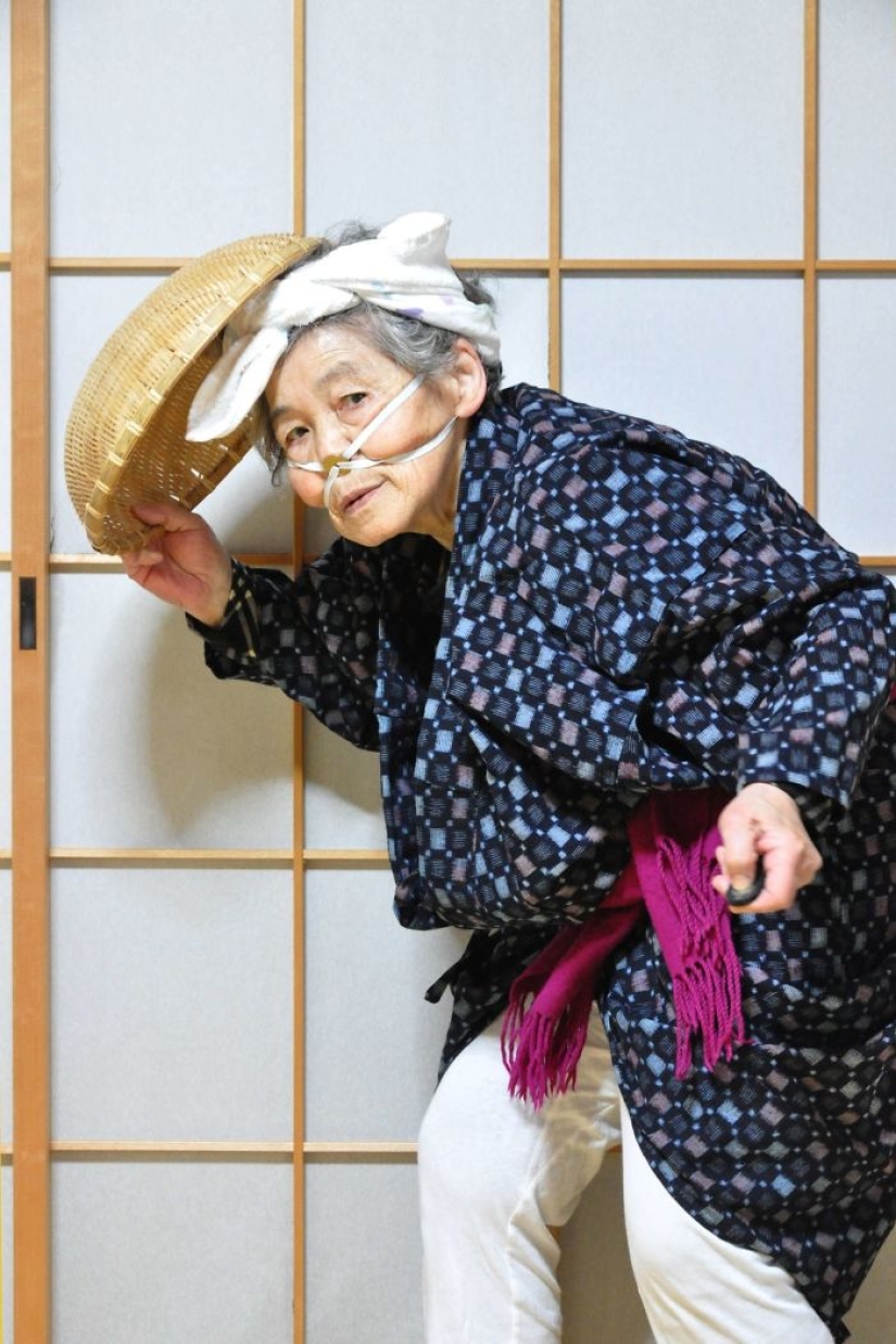 Japanese grandmother became a photographer at 72 and now makes funny self-portraits