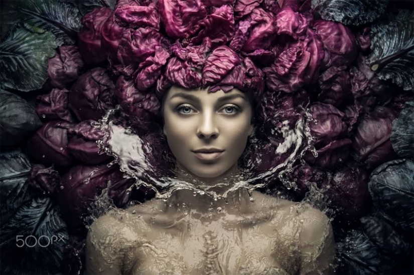 Jardín de belleza: conceptual de la flor retratos Evgeny Kolesnik