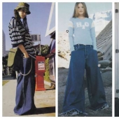 Jeans with wide legs: a strange fashion trend from the 90s, which is coming back again