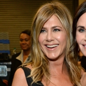Jennifer Aniston swore obscenely and made an obscene gesture while playing billiards with Courteney Cox
